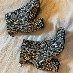 Roxy Snakeskin Booties